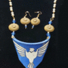 White Thunderbird Gourd Shard Necklace Set - Image 4