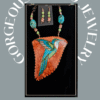 Blue-Green Hummer Gourd Shard Necklace Set - Image 5