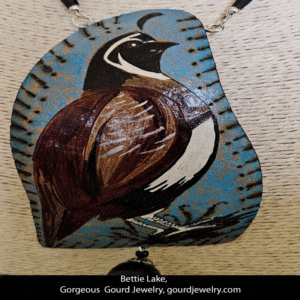 “Gambel’s Quail” Gourd Shard Necklace Set