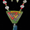 Circles and Triangles Gourd Shard Necklace Set - Image 6