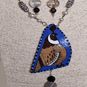 “Little Quail” Gourd Shard Necklace Set