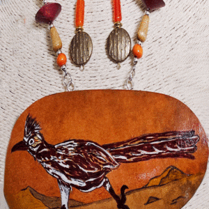 Wild Roadrunner Gourd Shard Necklace Set