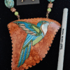 Blue-Green Hummer Gourd Shard Necklace Set - Image 3