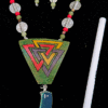 Circles and Triangles Gourd Shard Necklace Set - Image 4