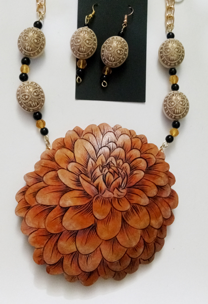 necklace on white
