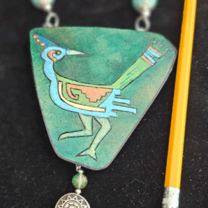 Modern Roadrunner Gourd Shard Necklace