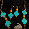 The Call of the Kokopelli Flute, Gourd Shard Necklace Set - Image 3