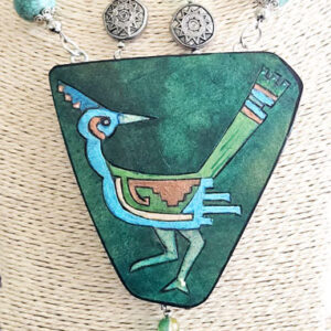 Modern Roadrunner Gourd Shard Necklace