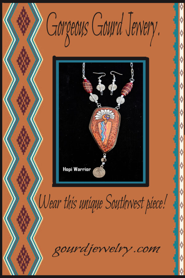 Hopi Warrior Gourd Shard Necklace Set - Image 6