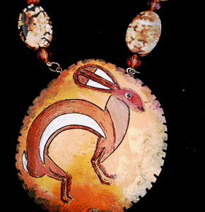 Desert Jack Rabbit Gourd Shard Necklace Set