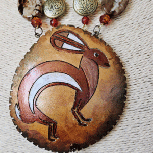 Desert Jack Rabbit Gourd Shard Necklace Set