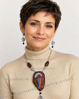 Hopi Warrior Gourd Shard Necklace Set