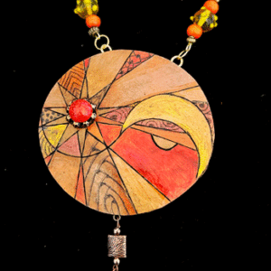 Fire Dance Gourd Shard Necklace Set