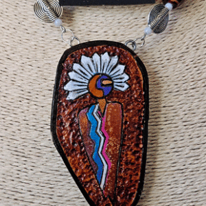 Hopi Warrior Gourd Shard Necklace Set