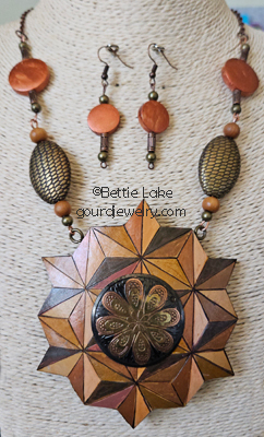 Copper Elegance Gourd Shard Necklace Set - Image 6