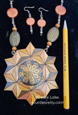 Copper Elegance Gourd Shard Necklace Set - Image 7