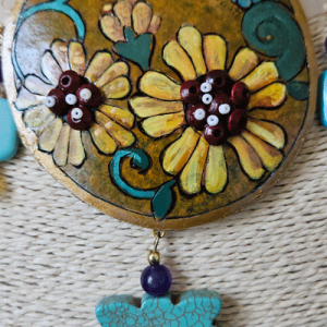 Blue Hummer with Yellow Flowers