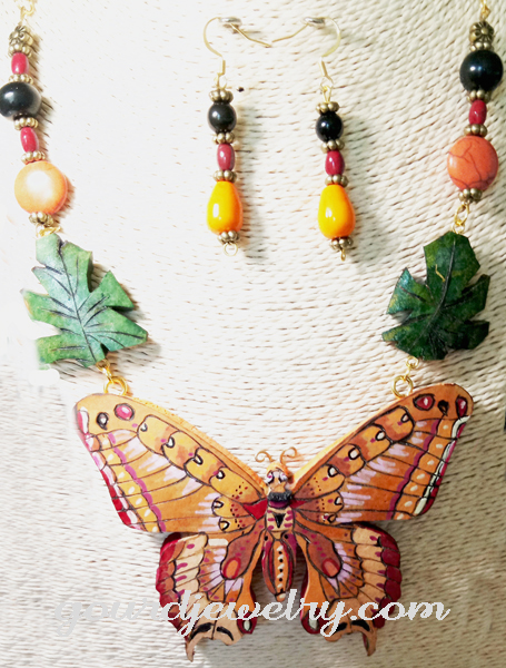 necklace on white