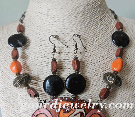 chain and earrings