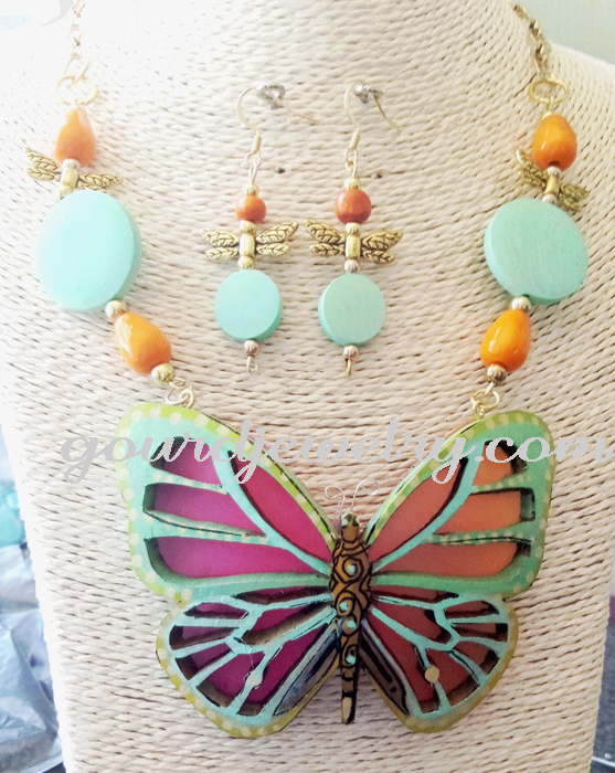necklace on white