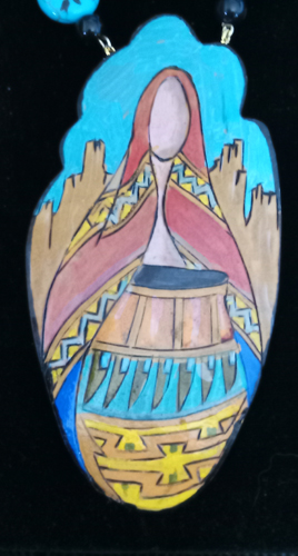 Indian Maiden Gourd Shard Necklace - Image 4