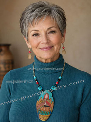 Indian Maiden Gourd Shard Necklace