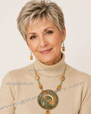 Mimbres Rabbit Gourd Shard Necklace Set